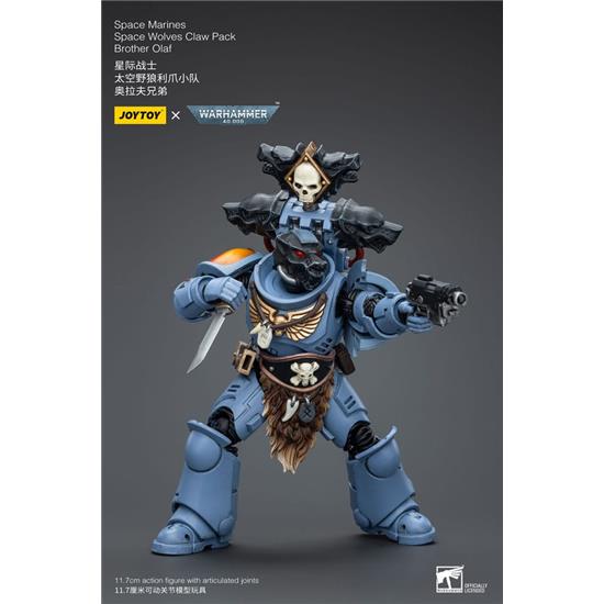 Warhammer: Space Marines Wolves Claw Pack Brother Olaf  Action Figure 1/18 12 cm