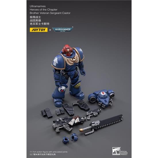 Warhammer: Ultramarines Heroes of the Chapter Brother Veteran Sergeant Castor Action Figure 1/18 12 cm