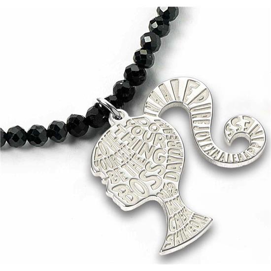 Barbie: Barbie Silhouette on Black Onyx Bead Halskæde (Sterling Silver)