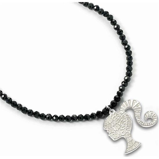 Barbie: Barbie Silhouette on Black Onyx Bead Halskæde (Sterling Silver)