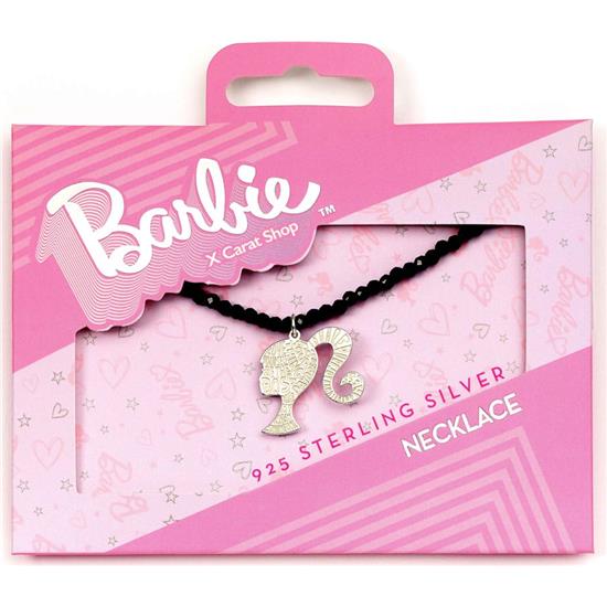 Barbie: Barbie Silhouette on Black Onyx Bead Halskæde (Sterling Silver)