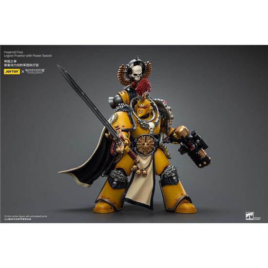 Warhammer: Imperial Fists Legion Praetor with Power Sword Action Figure 1/18 12 cm