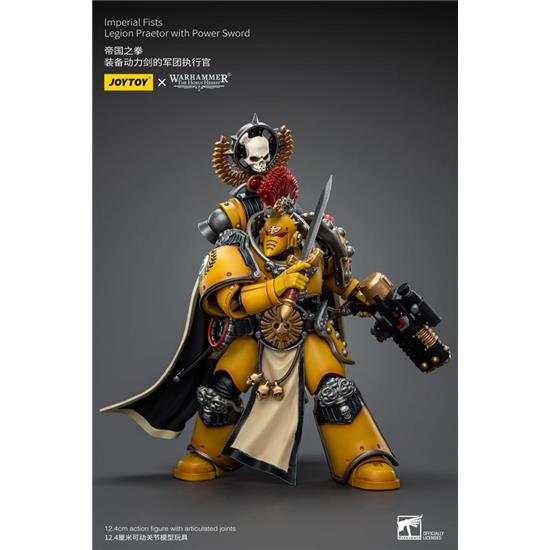 Warhammer: Imperial Fists Legion Praetor with Power Sword Action Figure 1/18 12 cm