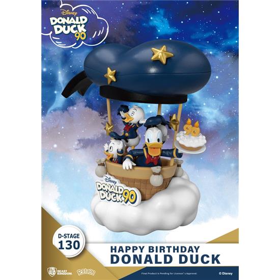 Disney: Donald Duck 90th-Happy Birthday D-Stage Diorama 14 cm