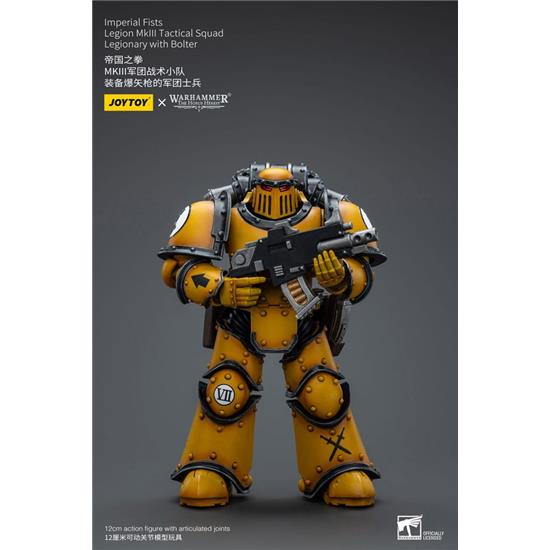 Warhammer: Imperial Fists Legion MkIII Tactical Squad Legionary with Bolter Action Figure 1/18 12 cm