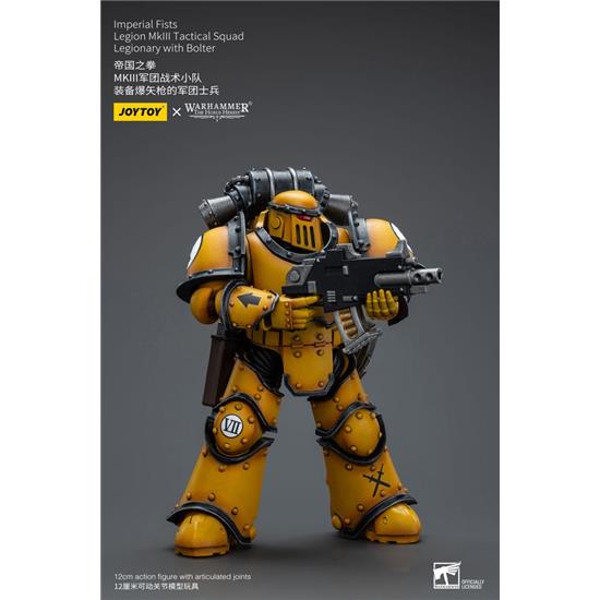 Warhammer: Imperial Fists Legion MkIII Tactical Squad Legionary with Bolter Action Figure 1/18 12 cm