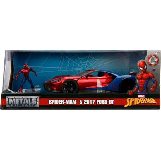 Spider-Man: Marvel Diecast Model 1/24 Spider-Man & 2017 Ford GT