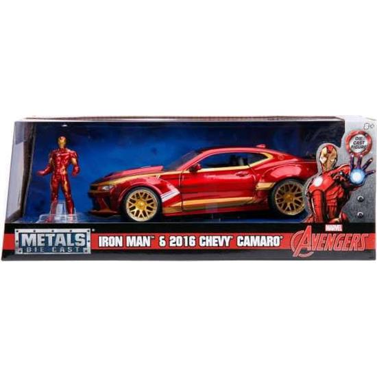 Iron Man: Marvel Diecast Model 1/24 Iron Man & 2016 Chevrolet Camaro