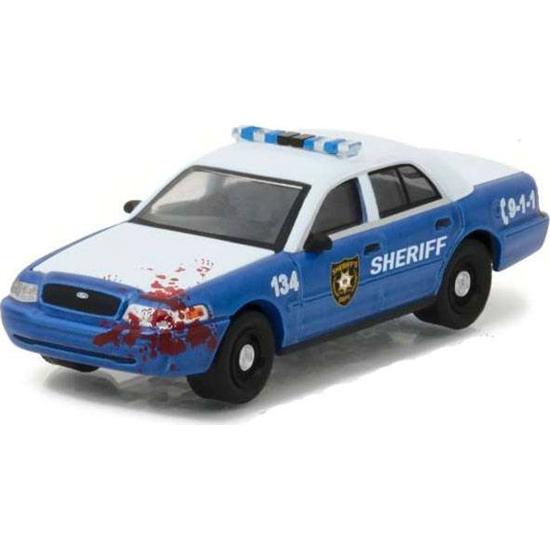 Walking Dead: Walking Dead Diecast Model 1/64 2001 Ford Crown Police Interceptor Bloody Lootchest Exclusive