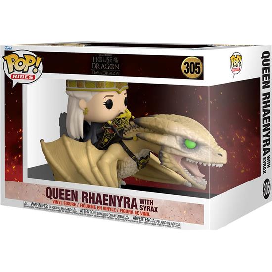 House of the Dragon: Queen Rhaenyra on Syrax POP! Rides Super Deluxe Vinyl Figur (#305)