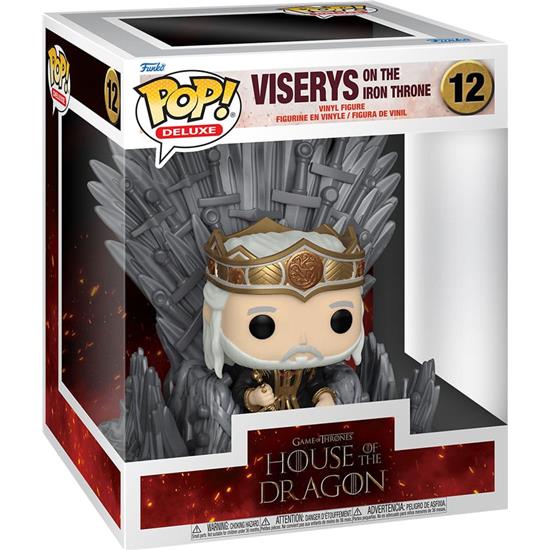 House of the Dragon: Viserys on Throne Deluxe POP! TV Vinyl Figur (#12)