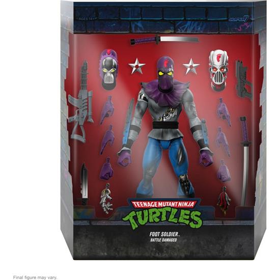 Ninja Turtles: Foot Soldier (Battle  Damaged) Ultimates Action Figure 18 cm