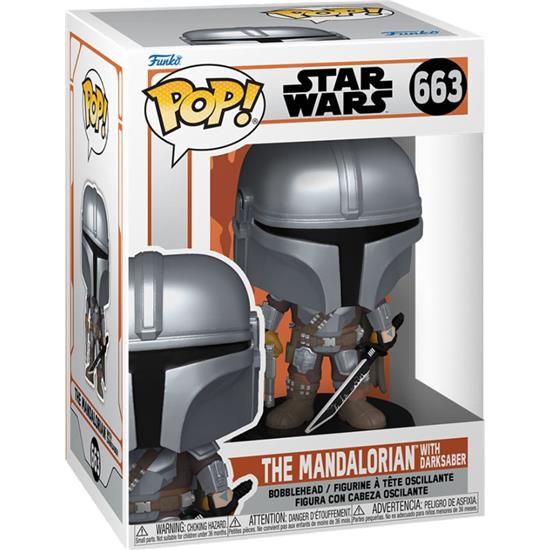 Star Wars: Mandalorian w/Darksaber POP! Star Wars Vinyl Figur (#663)