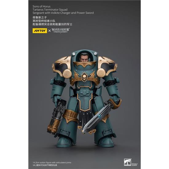 Warhammer: Tartaros Terminator Squad Sergeant With Volkite Charger And Power Sword Action Figure 1/18 12 cm