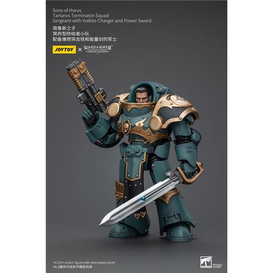 Warhammer: Tartaros Terminator Squad Sergeant With Volkite Charger And Power Sword Action Figure 1/18 12 cm