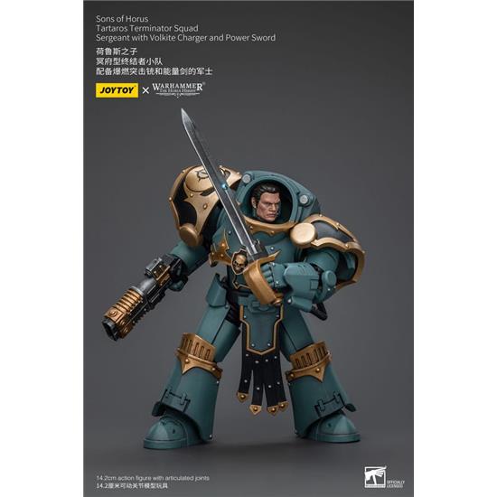 Warhammer: Tartaros Terminator Squad Sergeant With Volkite Charger And Power Sword Action Figure 1/18 12 cm