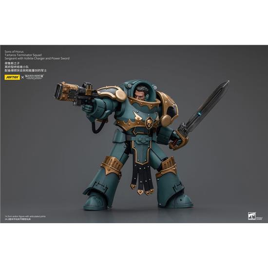 Warhammer: Tartaros Terminator Squad Sergeant With Volkite Charger And Power Sword Action Figure 1/18 12 cm