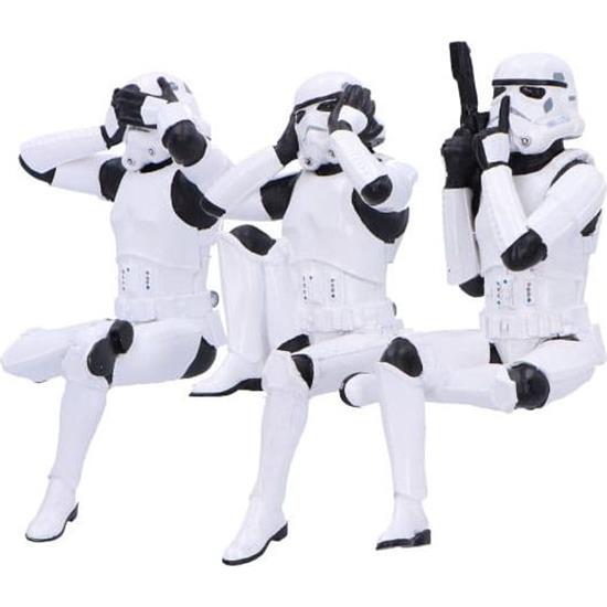 Original Stormtrooper: Three Wise Sitting Stormtroopers Figures 11 cm