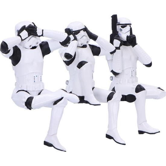 Original Stormtrooper: Three Wise Sitting Stormtroopers Figures 11 cm