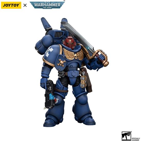 Warhammer: Ultramarines Jump Pack Intercessors Sergeant With Plasma Pistol And Power Sword Action Figure 1/18 1