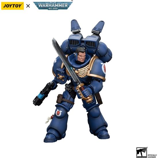 Warhammer: Ultramarines Jump Pack Intercessors Sergeant With Plasma Pistol And Power Sword Action Figure 1/18 1