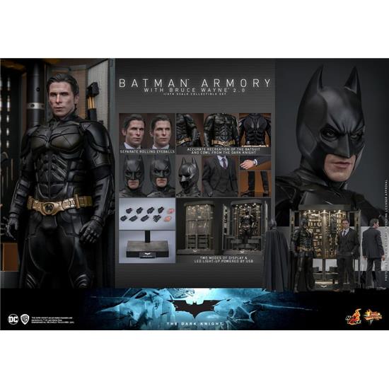 Batman: Batman Armory with Bruce Wayne (2.0) (Dark Knight) Movie Masterpiece Action Figures & Diorama 1/6