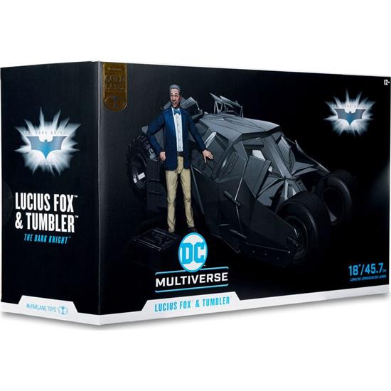 DC Comics: Tumbler with Lucuis Fox (The Dark Knight) (Gold Label) DC Multiverse Vehicle 18 cm