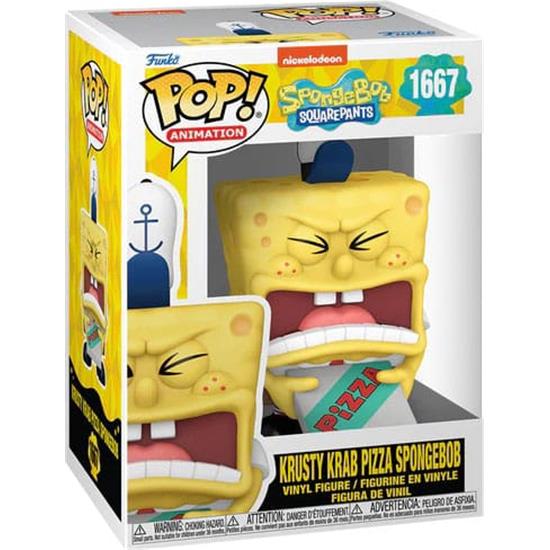 SpongeBob: SpongeBob w/Pizza POP! Animation Vinyl Figur (#1667)