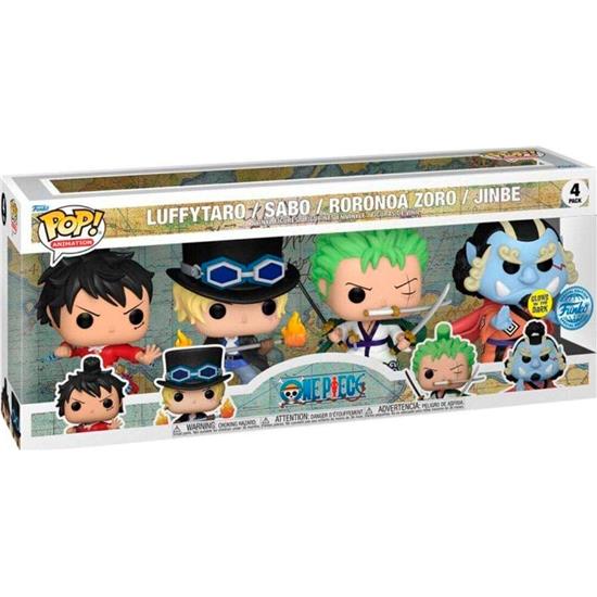 One Piece: Luffytaro, Sabo, Roronoa Zoro og Jinbe Exclusive POP! Animation Vinyl Figursæt 4 pak