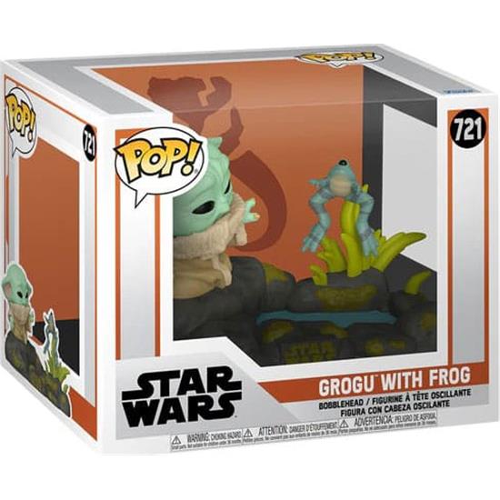 Star Wars: Din Grogu w/Frog POP! Deluxe Vinyl Figur (#721)