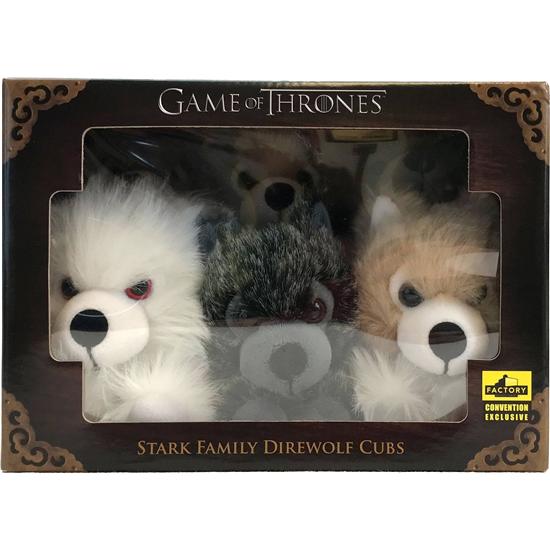 Game Of Thrones: Game of Thrones Plush Figures Direwolf Prone Cub Box Set 2018 SDCC Exclusive