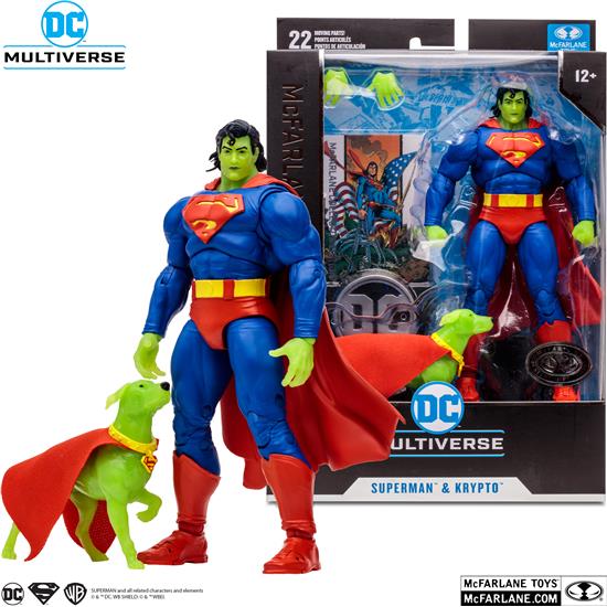 Superman: Superman & Krypto (Return of Superman) Action Figure 18 cm - Platinum Edition