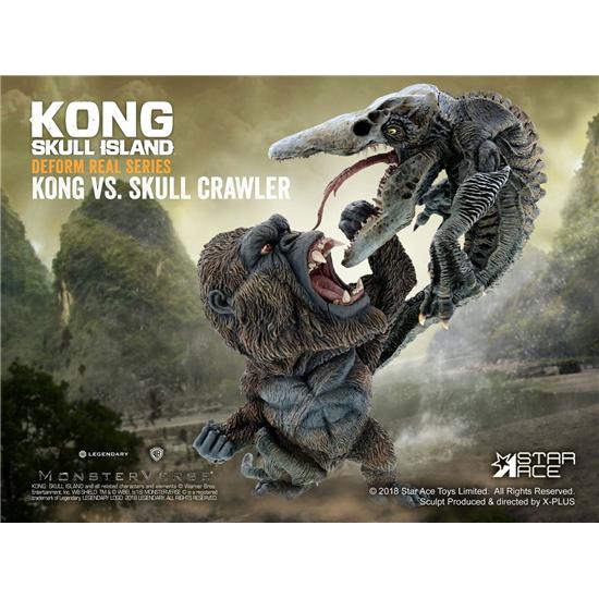 King Kong: Kong Skull Island Deform Real Series Soft Vinyl Statue Kong vs Crawler 23 cm