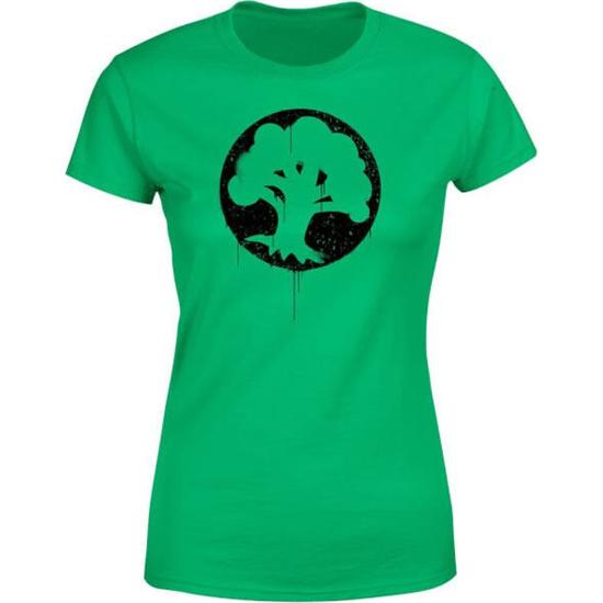 Magic the Gathering: Magic the Gathering Ladies T-Shirt Green Mana Splatter