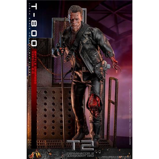 Terminator: T-800 Battle Damaged Version 2.0 Movie Masterpiece Action Figure 1/6 32 cm