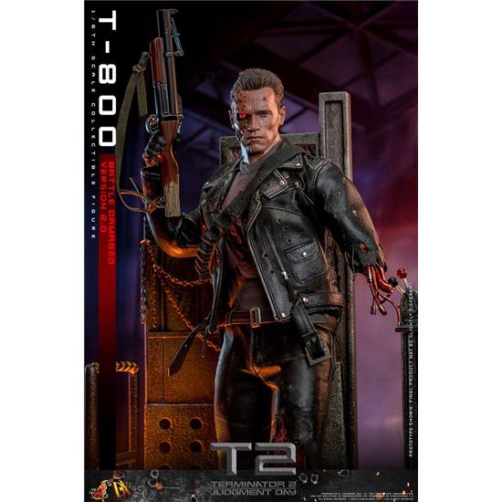 Terminator: T-800 Battle Damaged Version 2.0 Movie Masterpiece Action Figure 1/6 32 cm