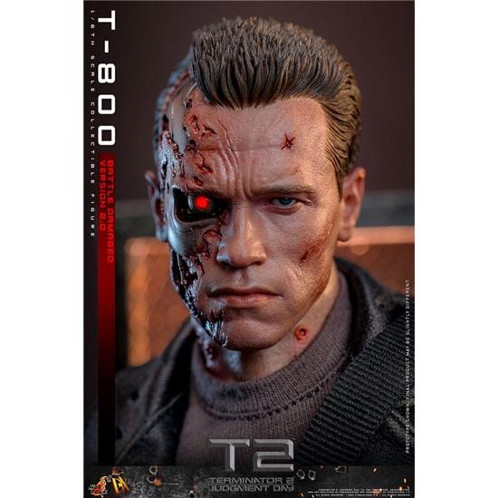 Terminator: T-800 Battle Damaged Version 2.0 Movie Masterpiece Action Figure 1/6 32 cm