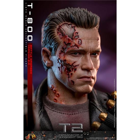 Terminator: T-800 Battle Damaged Version 2.0 Movie Masterpiece Action Figure 1/6 32 cm