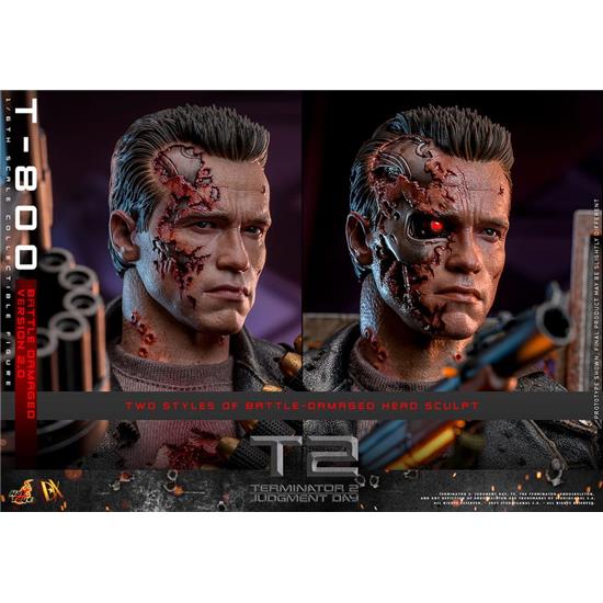 Terminator: T-800 Battle Damaged Version 2.0 Movie Masterpiece Action Figure 1/6 32 cm