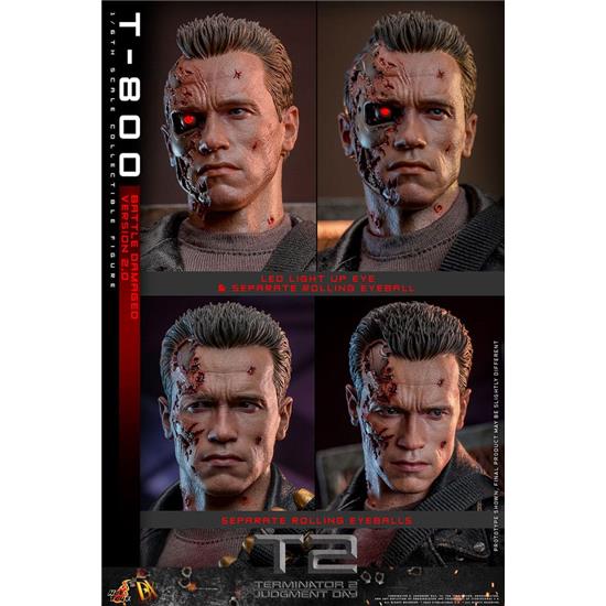 Terminator: T-800 Battle Damaged Version 2.0 Movie Masterpiece Action Figure 1/6 32 cm