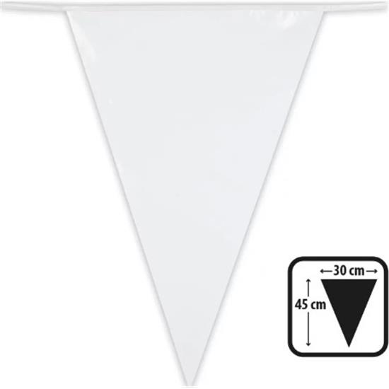 Diverse: Flagbanner - Hvid - Stor - 10 meter