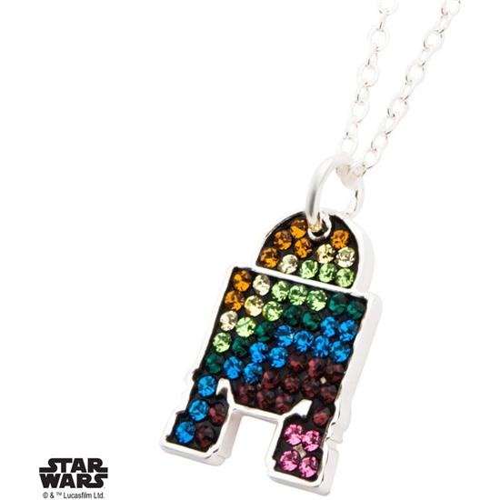 Star Wars: Star Wars Pendant & Necklace Rainbow R2-D2 (silver plated)