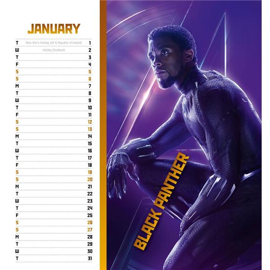 Avengers: Avengers Infinity War Bord Kalender 2019