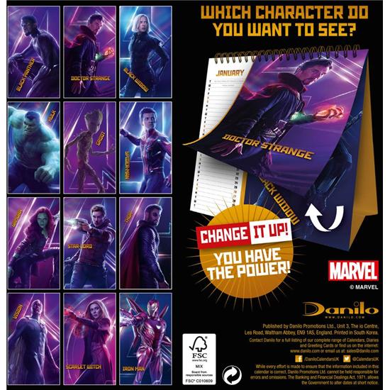Avengers: Avengers Infinity War Bord Kalender 2019
