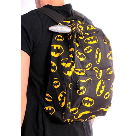 Batman: Sort Batman Rygsæk Med Det Klassiske Gule Logo
