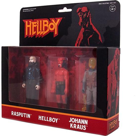 Hellboy: Hellboy, Rasputin, Johann Kraus ReAction Action Figures 3-Pack 10 cm