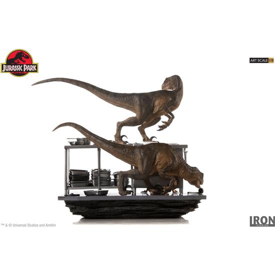 Jurassic Park & World: Jurassic Park Art Scale Diorama 1/10 Velociraptors in the Kitchen 33 cm