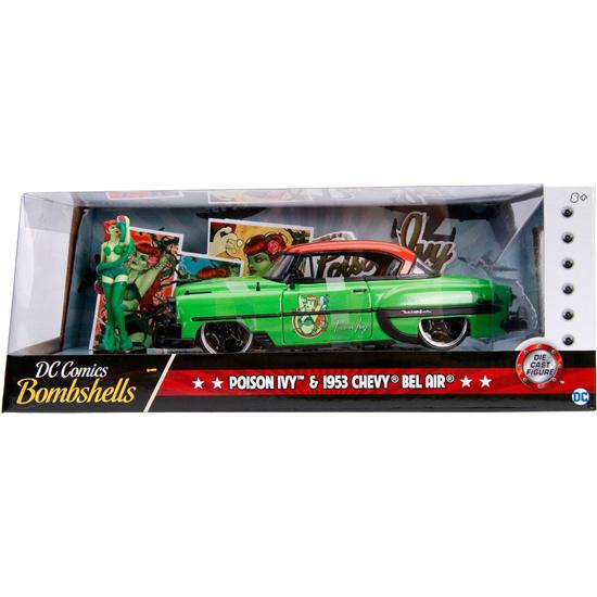 DC Comics: DC Bombshells Diecast Model Hollywood Rides 1/24 1953 Chevy Bel Air Hard Top with Poison Ivy Figure