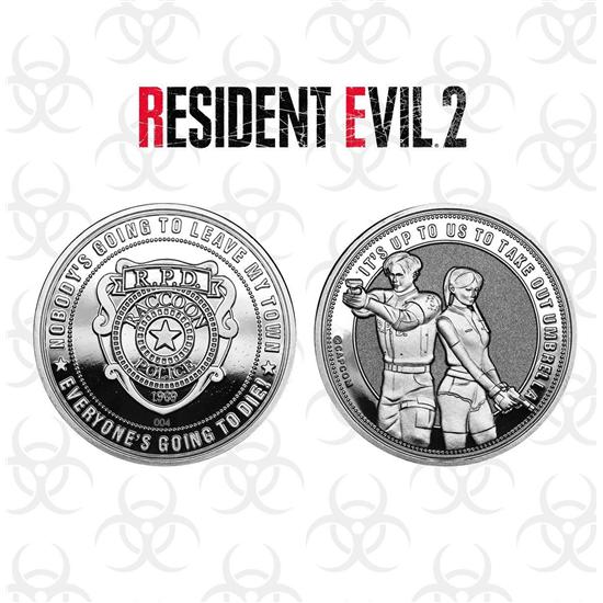 Resident Evil: Resident Evil 2 Collectable Coin Raccon Police (silver plated)