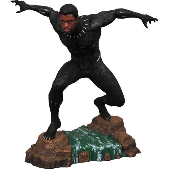 Black Panther: Black Panther Marvel Movie Gallery PVC Statue Black Panther Unmasked 23 cm
